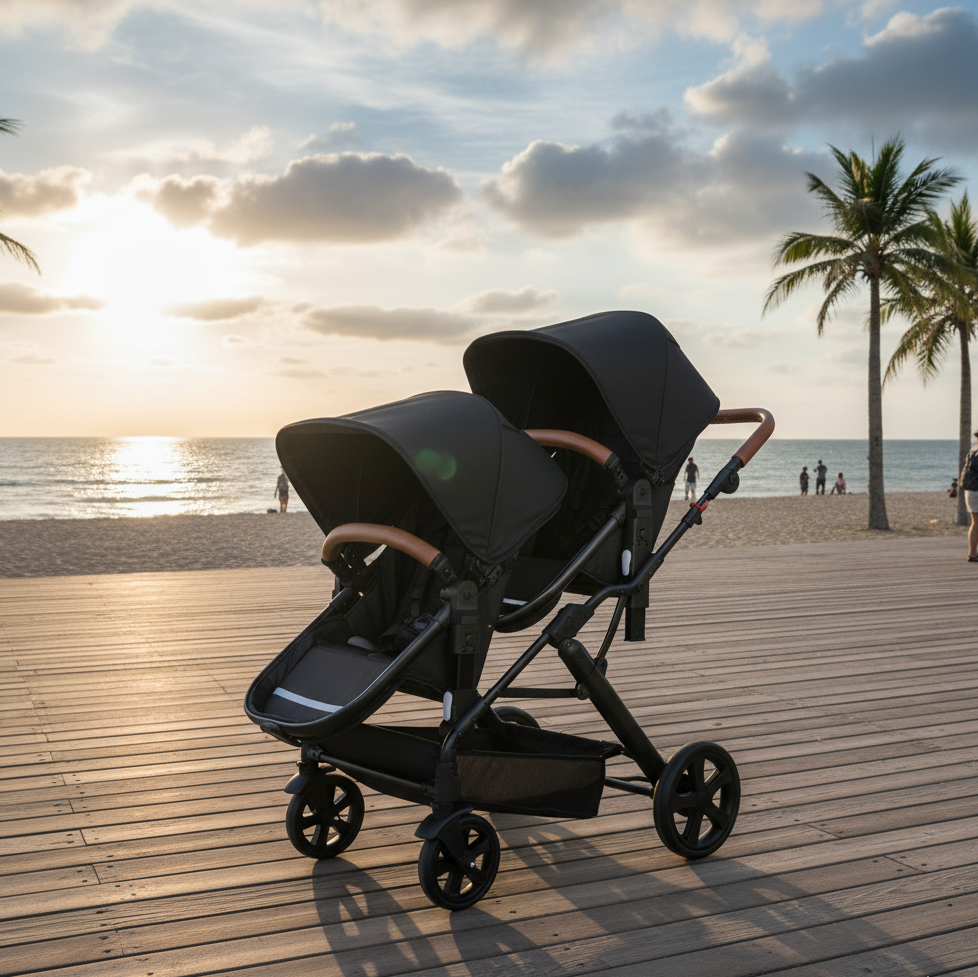 Poussette double 3 en 1