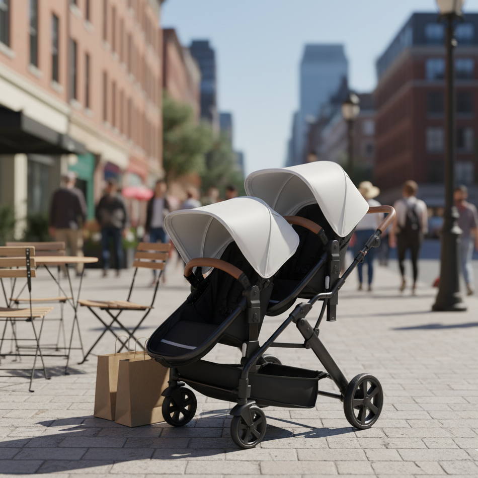 Poussette double 3 en 1