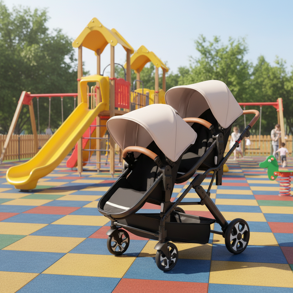 Poussette double 3 en 1